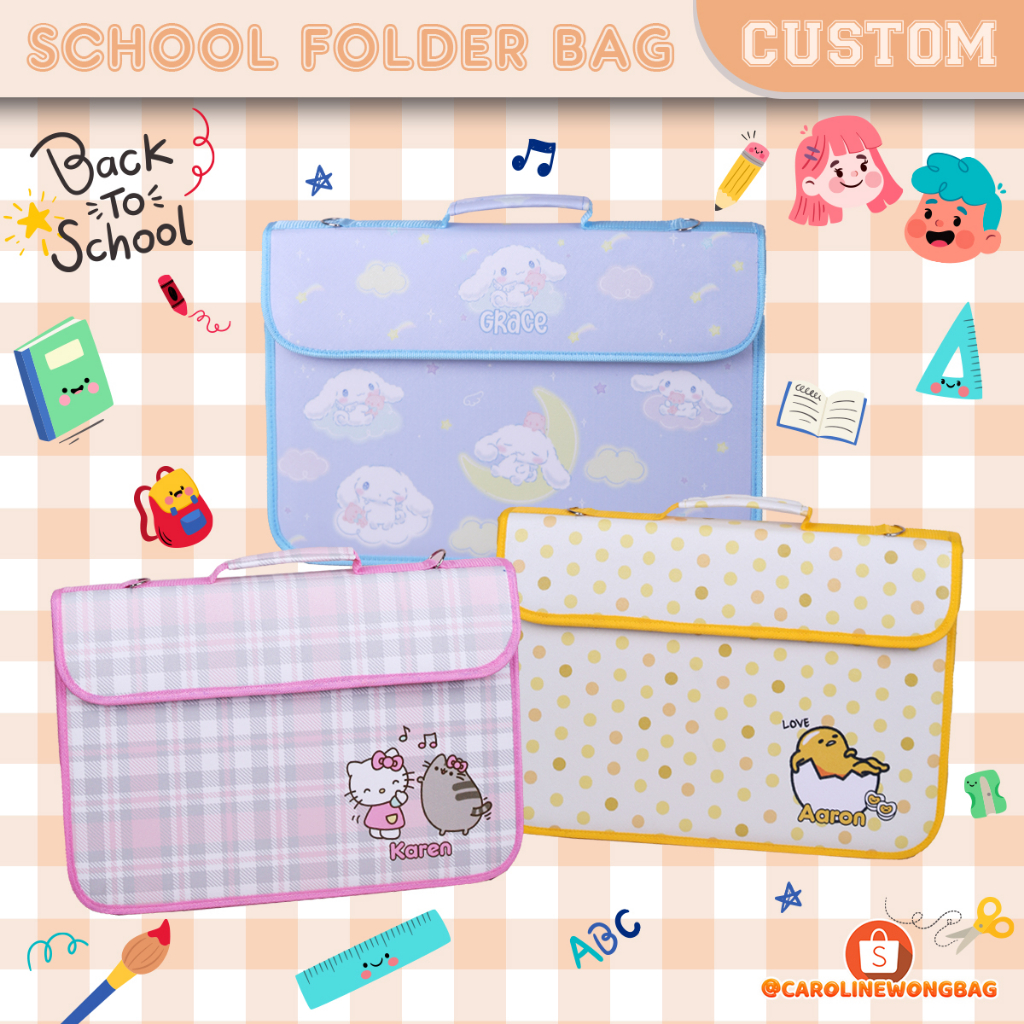 TAS FOLDER DOKUMEN ANAK (CUSTOM SATUAN  )CUSTOM NAMA SCHOOL FOLDER BAG