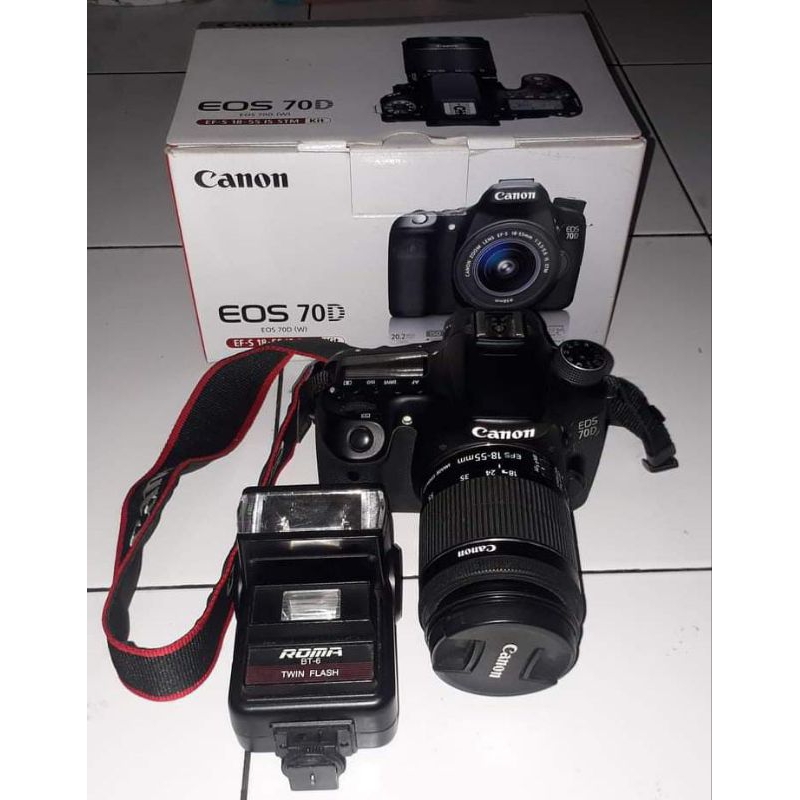 Canon 70D plus Flash Mulus seperti baru