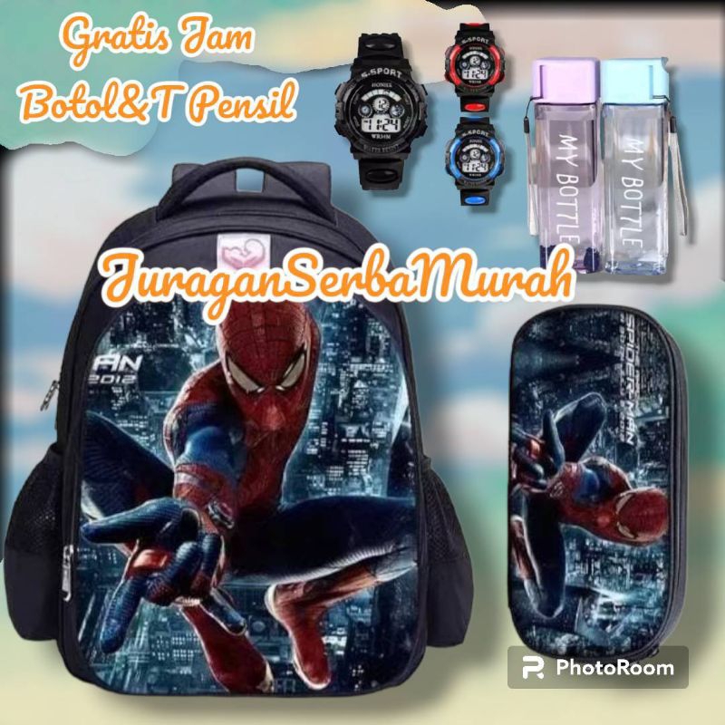 Tas Ransel Fashion Sekolah Anak Laki Laki PAUD TK SD Marvel Super Hero
