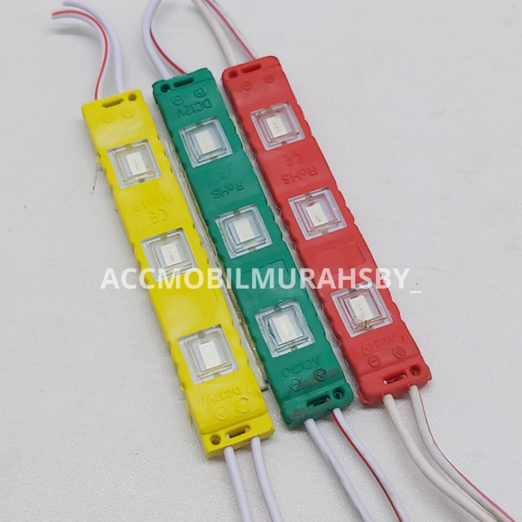 LAMPU LED MODUL 3MATA SMD 5630 5730 12VOLT dan 24VOLT WATERPROOF HARGA 5 PCS