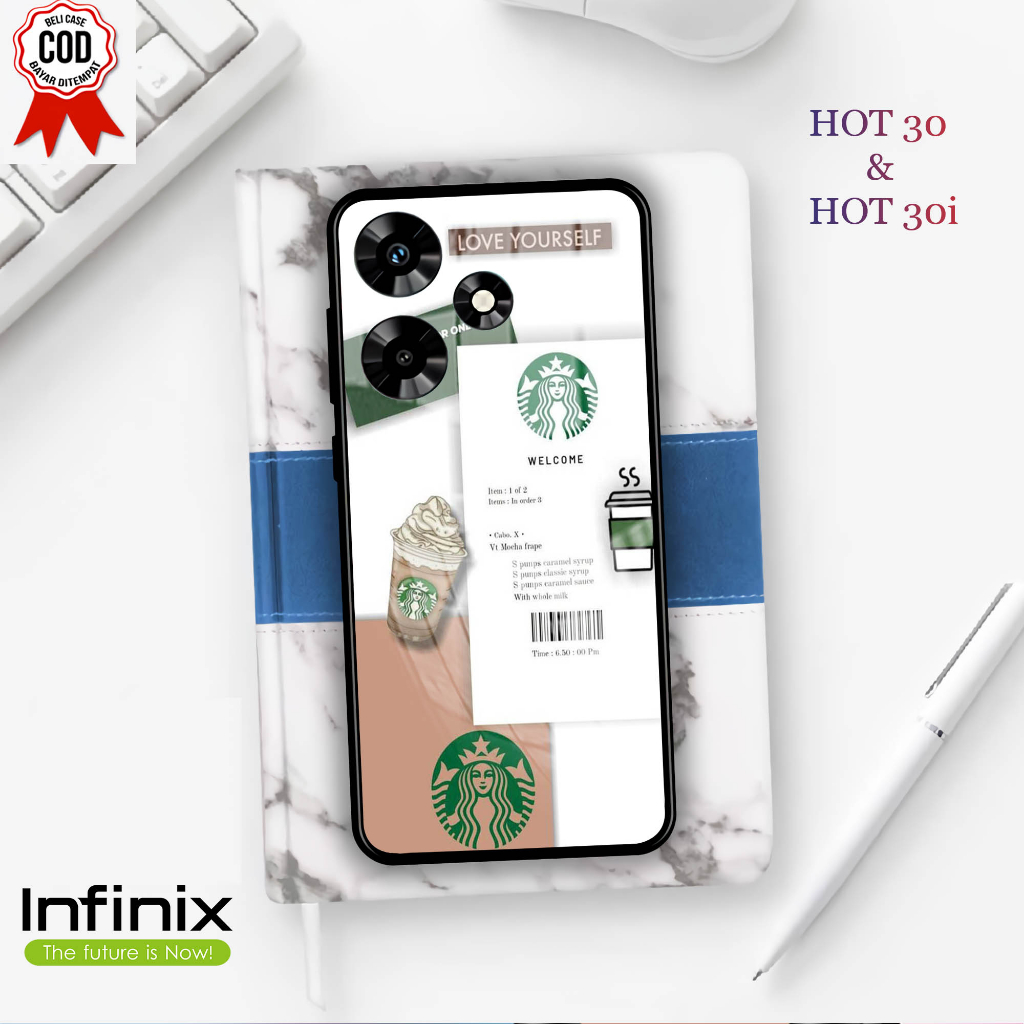 Softcase Kaca INFINIX HOT 30 & 30i  - Case Handphone INFINIX HOT 30 & 30i [T52]