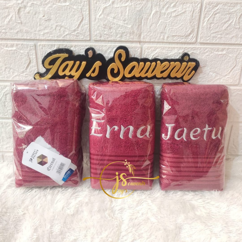 souvenir handuk / souvenir wedding / souvenir khitanan / 70x135 / terry palmer/ packing plastik