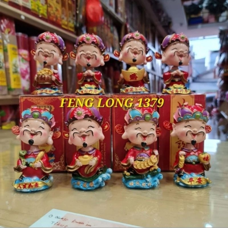 Pajangan | Aksesoris | Hiasan | Miniatur Fiber Rupang Dewa Rejeki