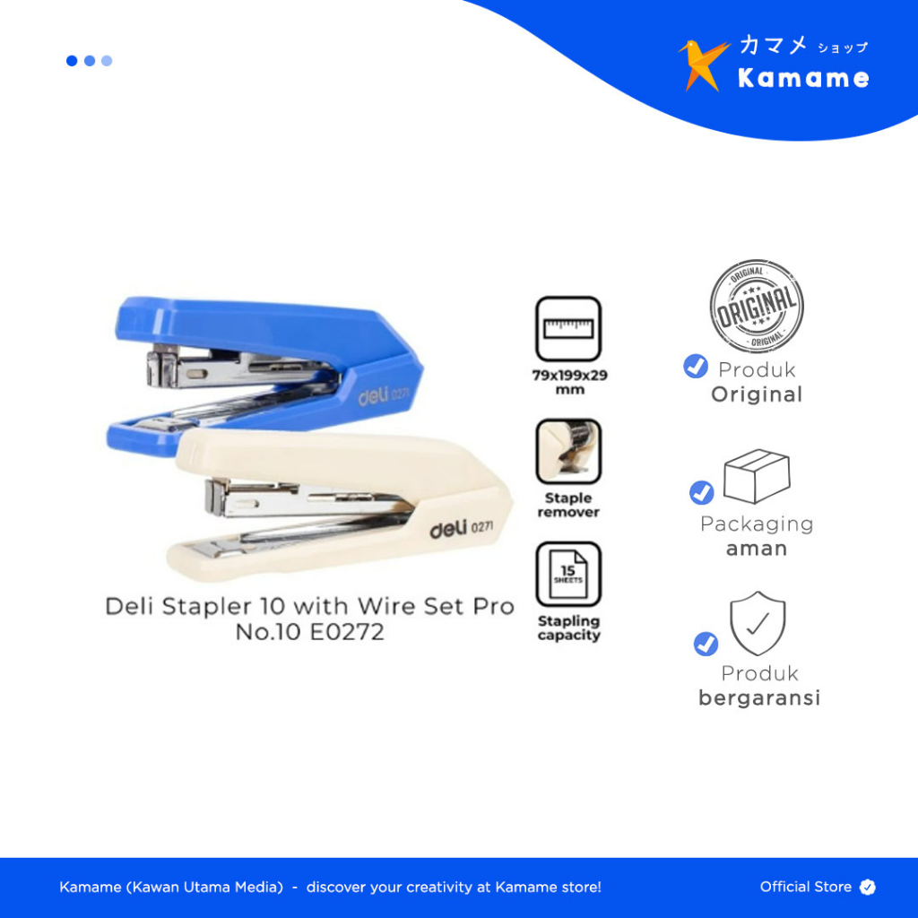 

Deli Stapler Set -15 Lembar Ukuran #10 E0272 - Kamame