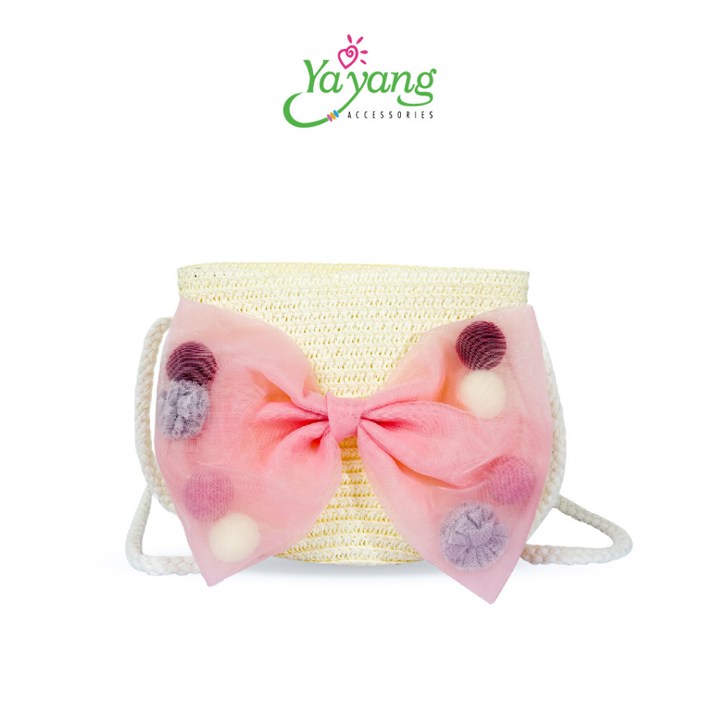 YAYANG Dompet Mini Bahan Jerami - Tas Mini Lucu  - NTS1504