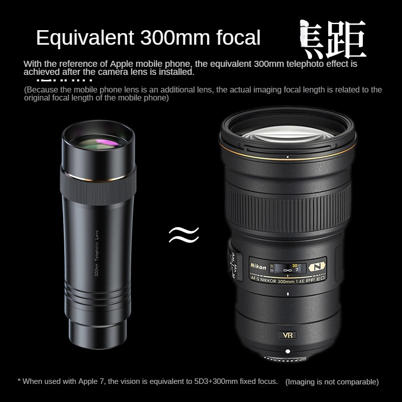 AKN88 - Smartphone 4K Telephoto Lens 300mm - Lensa Monokuler untuk Konser