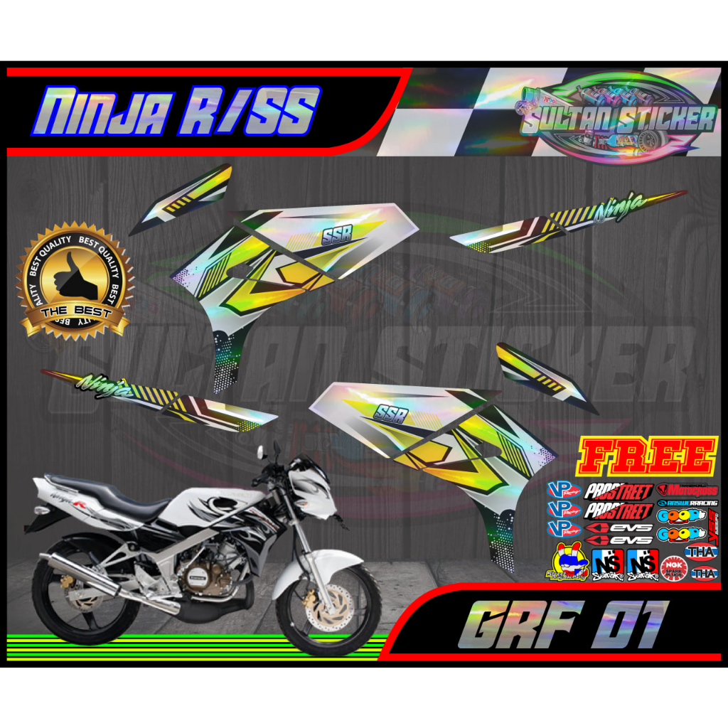 Streaping Stiker Variasi HOLOGRAM KAWASAKI NINJA R/SS Grafis 01