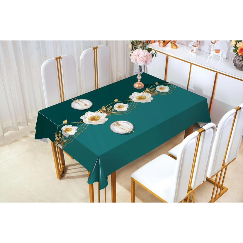 Premium PVC Table Cloth / Taplak Meja Makan Waterproof Tahan Air 140x180