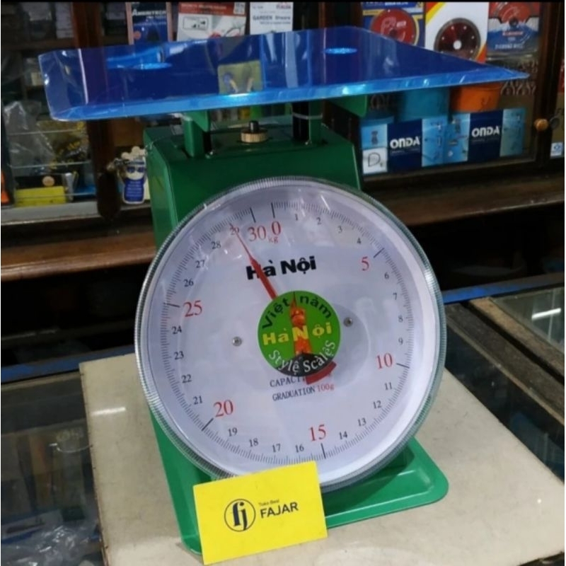 Timbangan vietnam model duduk 30 kg / timbangan jarum pegas model rata