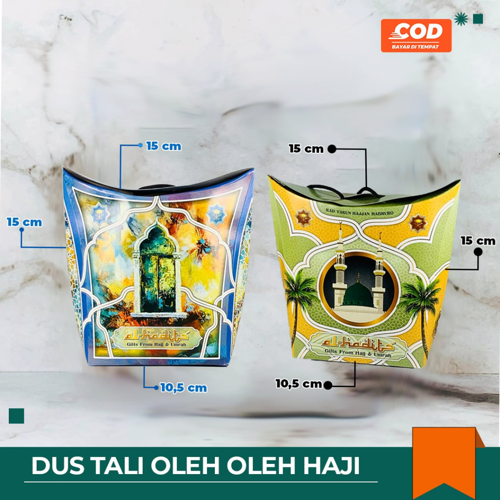 

Dus paket oleh-oleh Haji dan Umroh Kemasan Tali Premium 1pcs Hijau Sage