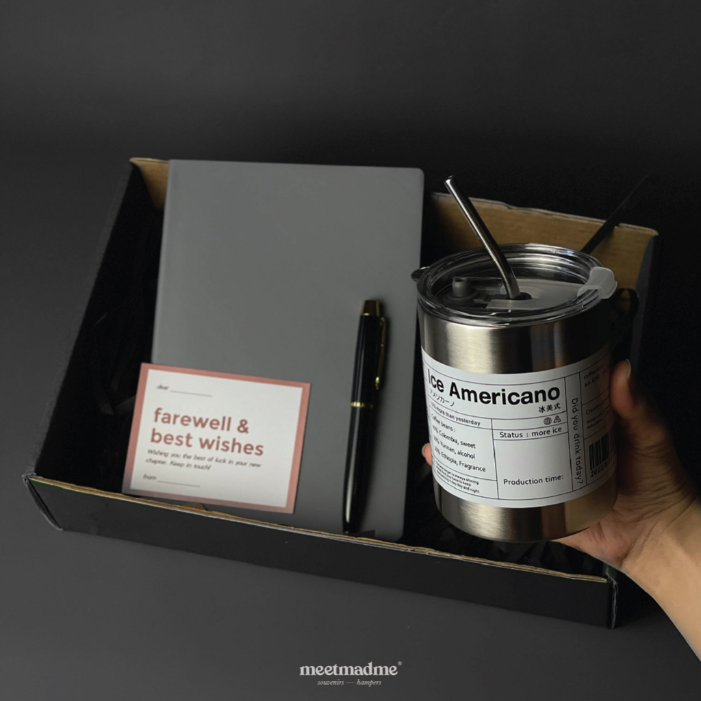 

Hampers Notebook Tumbler Pen Gift Box Corporate Seminar Kit - Arvin