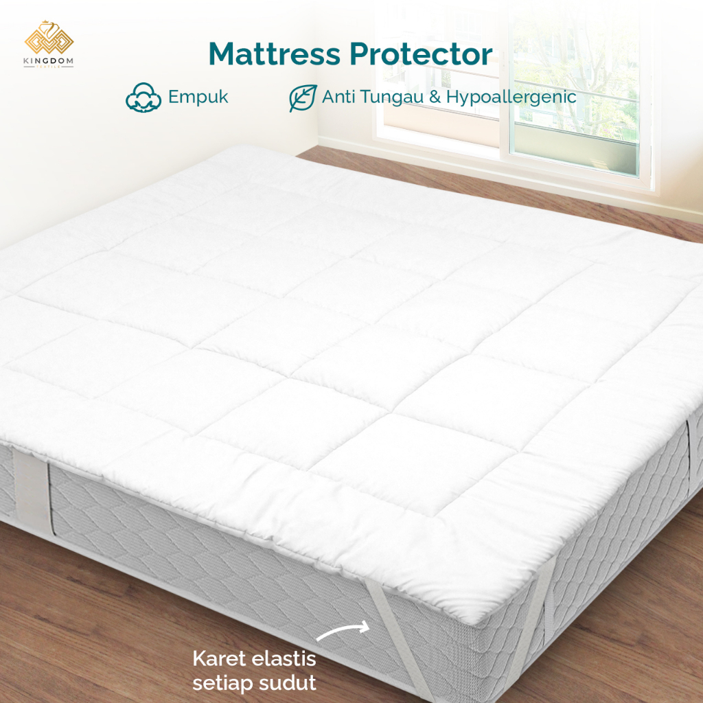Matras Mattres Topper Protector Hotel Empuk Pelapis Pelindung Alas Kasur Springbed Silikon Size Sing