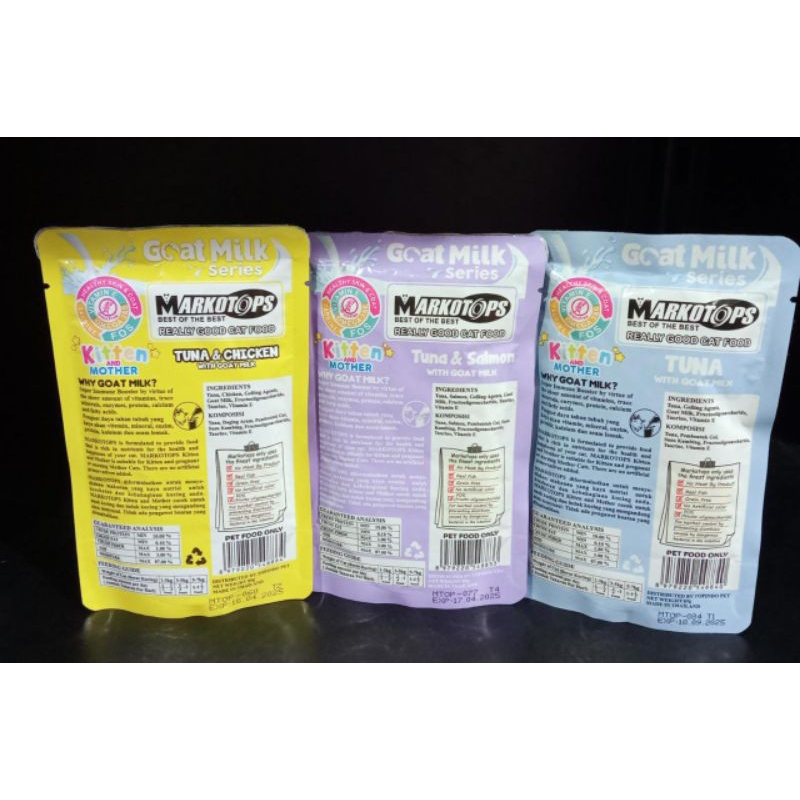 Markotops Sachet Kitten Paket 1 dus(isi 85gr×24) makanan basah markotops pouch kitten