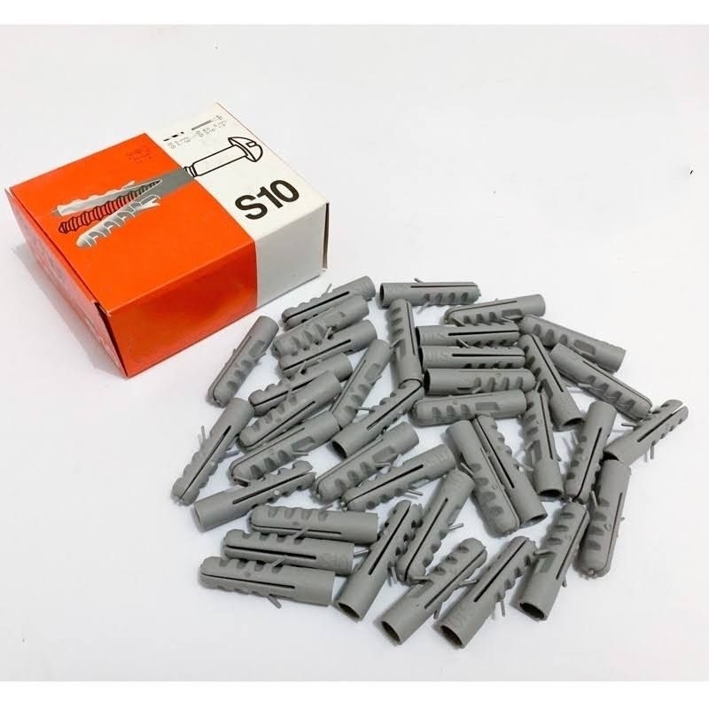BUKAN MERK FISCHER Tembok| Ramset Pvc Tembok| Fiser Tembok Ukuran S5, S6, S8, S10, S12 | 1 Box