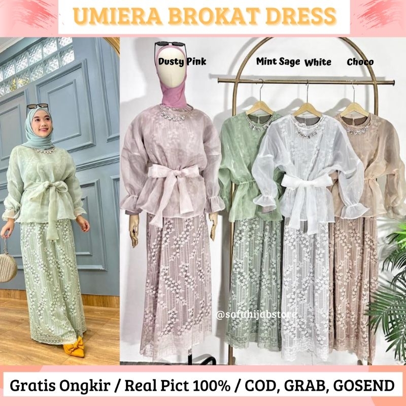 UMIERA BRUKAT DRESS / DRESS PESTA / DRESS BROKAT / DRESS KONDANG/ DRESS SER
