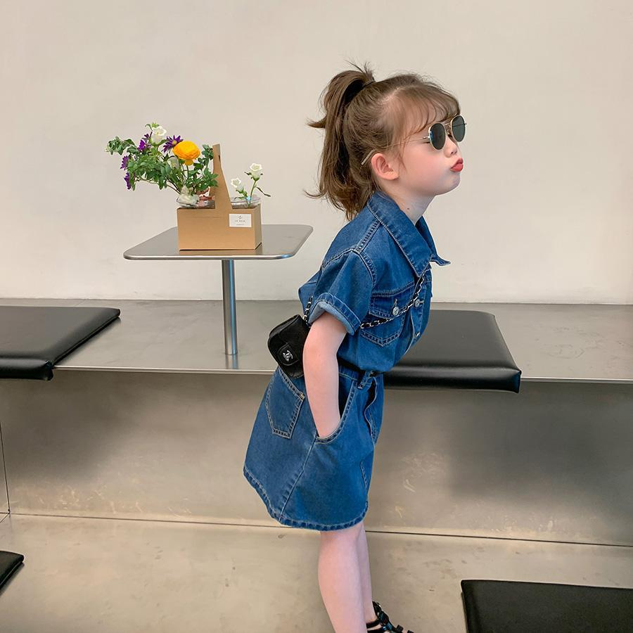 Dress Jeans Anak Import Premium Terusan Jins Baju Rok Denim Anak Perempuan