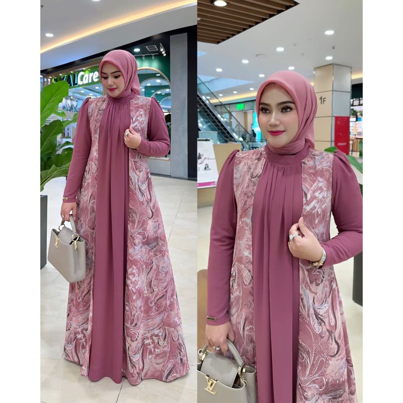 Gamis Dress Wanita Terbaru Inara Dress by Irna