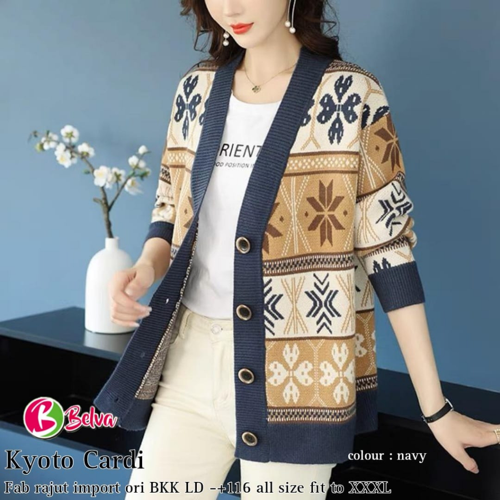 CARDIGAN RAJUT / 20.7 / MIDORI KYOTO DOMKA FUJITA LUNAR SONYA JULIO / CARDI WANITA ALLSIZE JUMBO / FIT TO XXL / BELVA