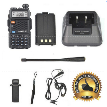 Handy Talky Harve HV-V10 HT Harve V10 Dual Band Free Headset