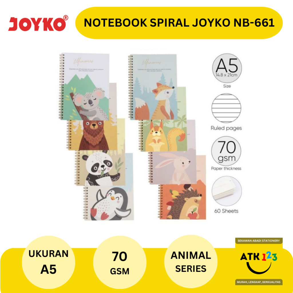 Buku Tulis Catatan / Diary / Notebook Garis Joyko A5 NB-707 Memories