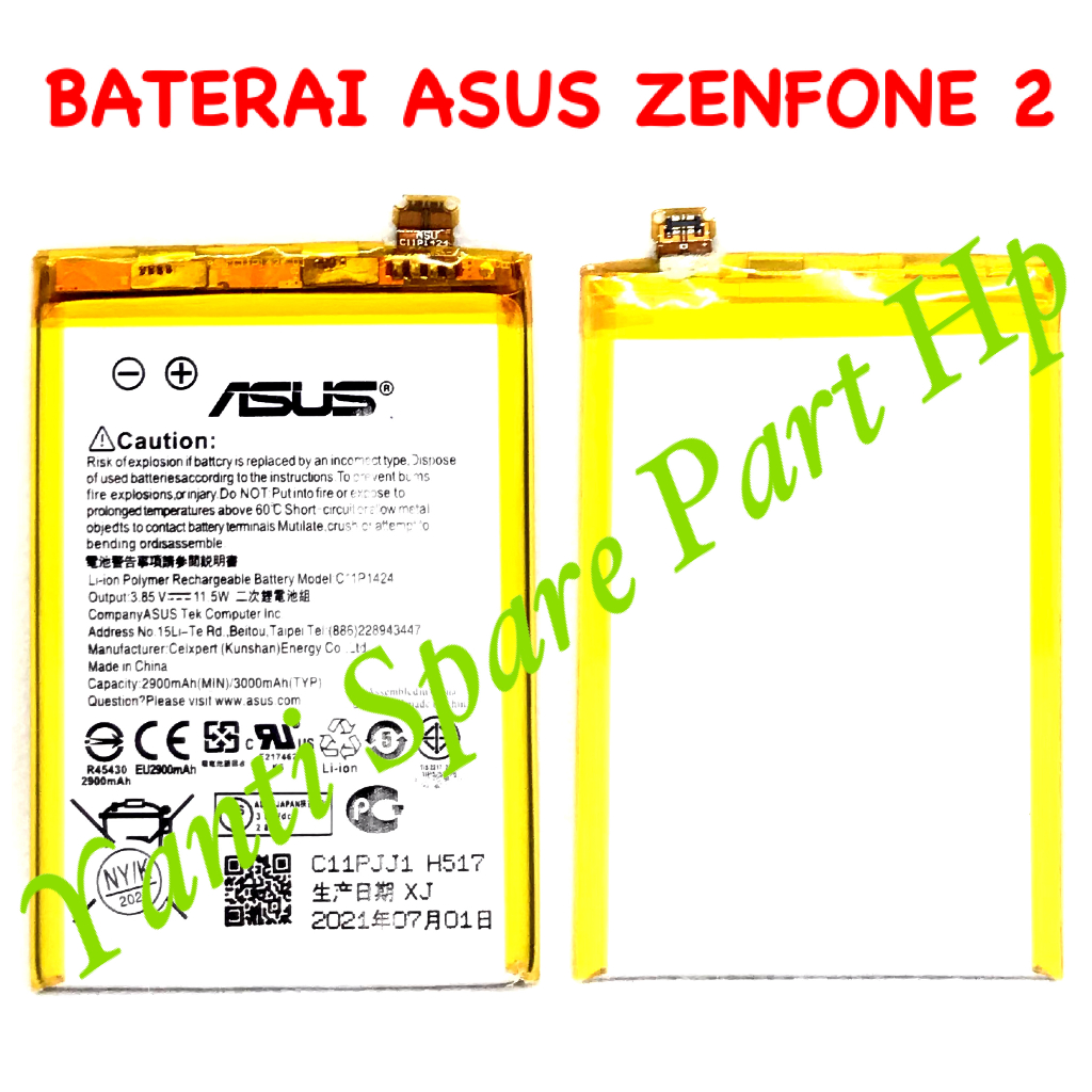 Baterai Asus Zenfone 2 5.5 ZE550ML ZE551ML Zoom ZX550 C11P1424 Original New