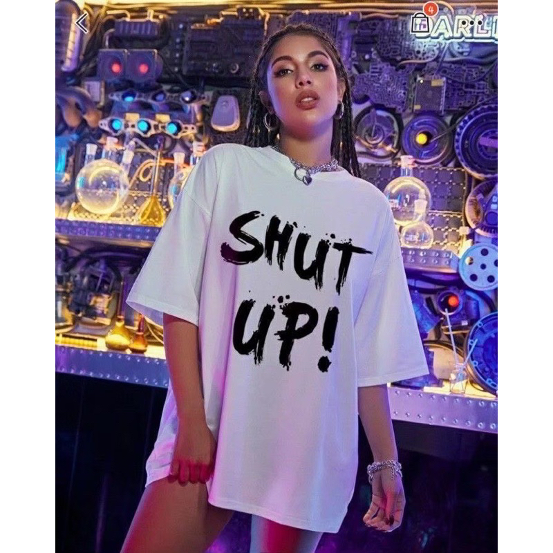 ATASAN OVERSIZE SO CUTE SHUT UP! KAOS OVERSIZE IMPORT BANGKOK (BJSC568)