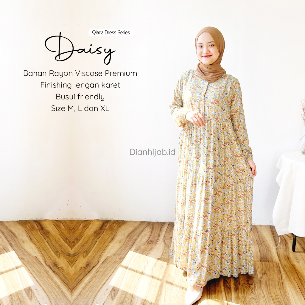 Gamis Dewasa Homey Dress Qiana Series By Dianhijab.id - Bahan Rayon Viscose Premium Gamis Dewasa Luxury Gamis Pengajian Adem Nyaman Dipakai - Bisa COD