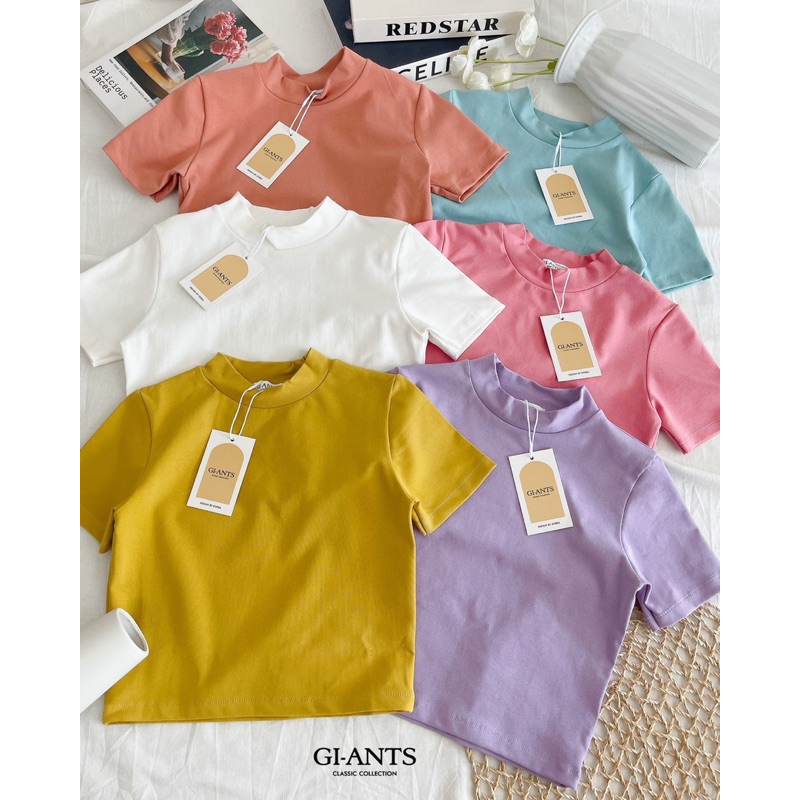 ATASAN GIANTS BASIC MODEL CROP TURTLE NECK KAOS IMPORT BANGKOK (BJGB572)