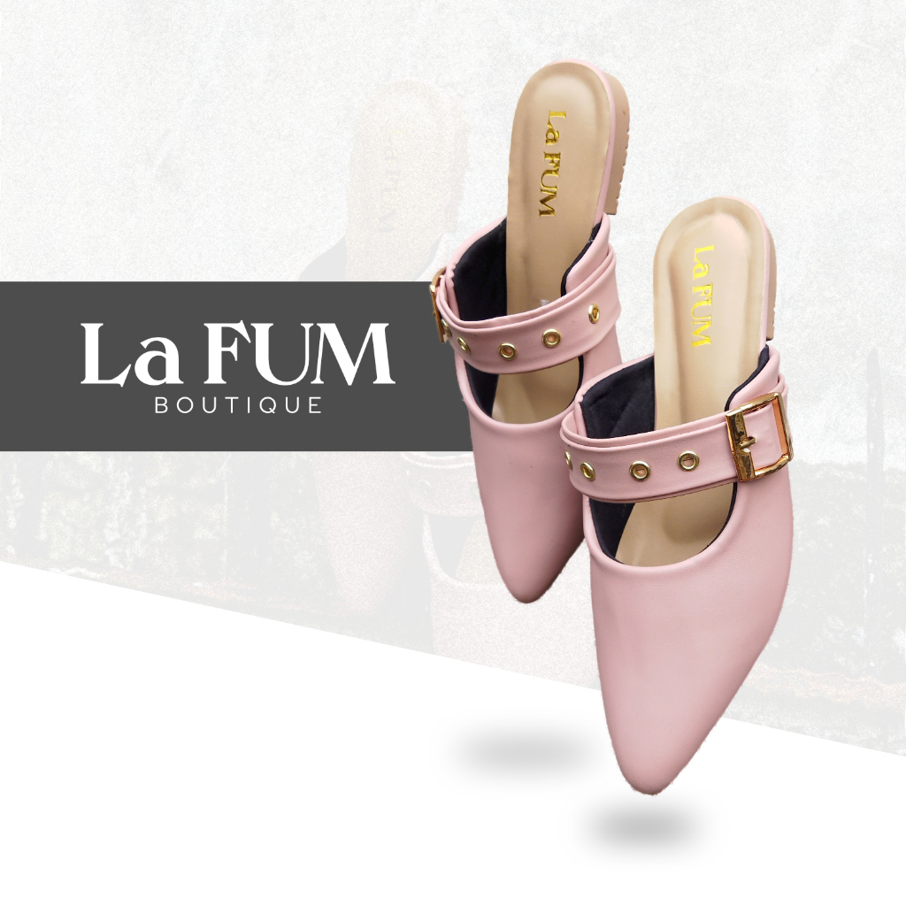 SENDAL FLAT MULES WANITA - ALESYAA SHOES CASUAL NEW ARRIVAL La FUM