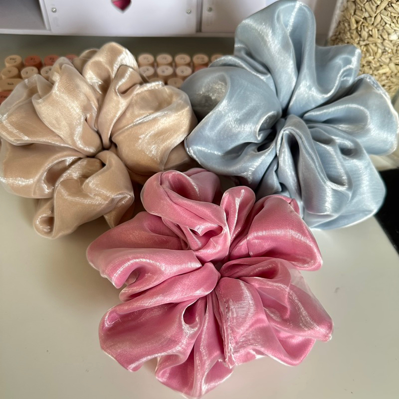 SCRUNCHIE IKAT RAMBUT JUMBO CEPOLAN HIJAB ORGANZA