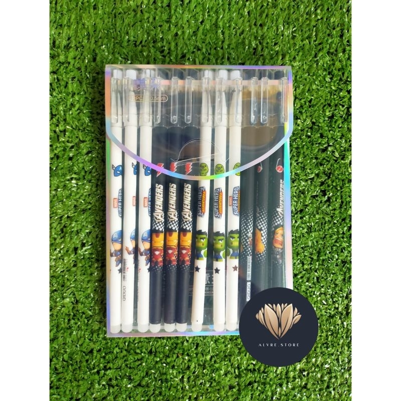 Pulpen Pen Gel Karakter Pulpen Bolpen Lucu Fancy Pena Gel Warna Hitam