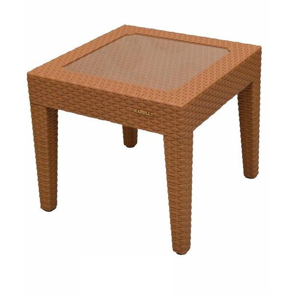 MEJA NAPOLLY ROTAN TERAS - MEJA KOPI KACA - MEJA PLASTIK ROTAN 475