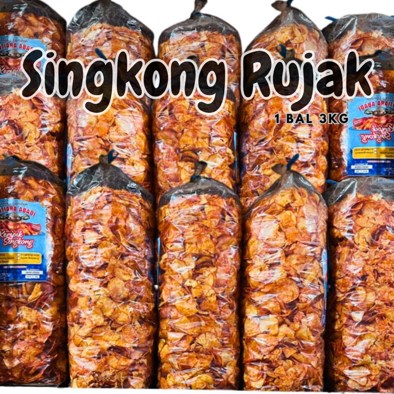 1 BAL 3kg KRIPIK SINGKONG RUJAK MA ALMA.SNACK