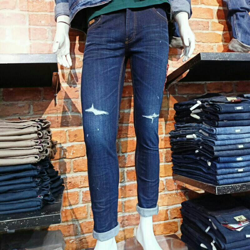 gabrielle celana panjang jeans pria stretch motif sobek skinny man