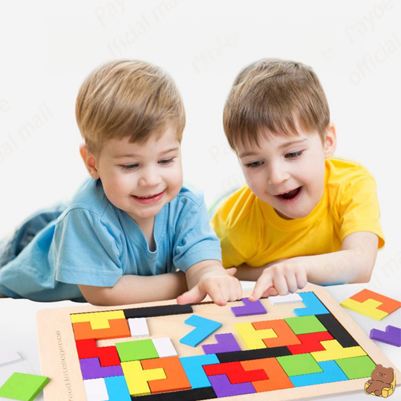 COD Mainan Edukasi Tetris/Mainan Tetris Kayu/Mainan Edukasi Anak Balok Susun