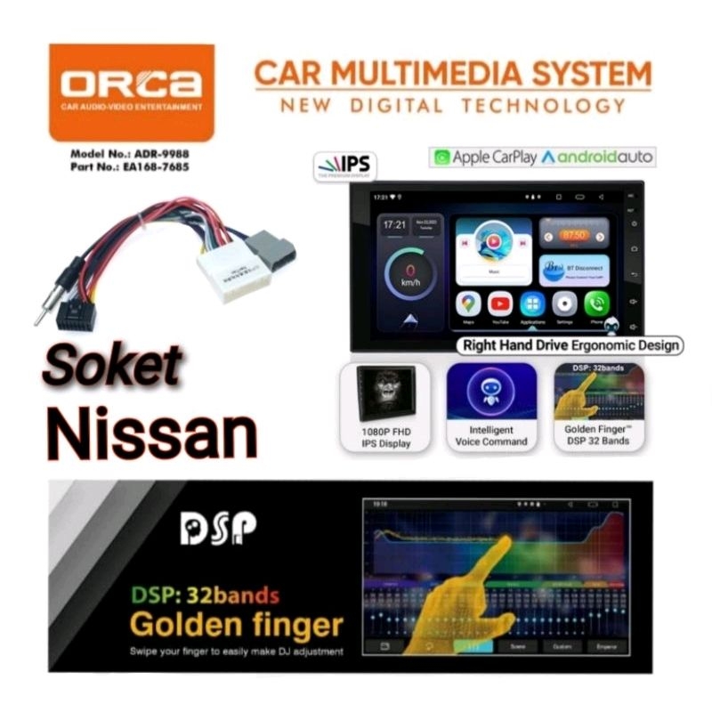 Head Unit Android Nissan Plug And Play NISSAN ANDROID 7 inch ORCA ADR 9988