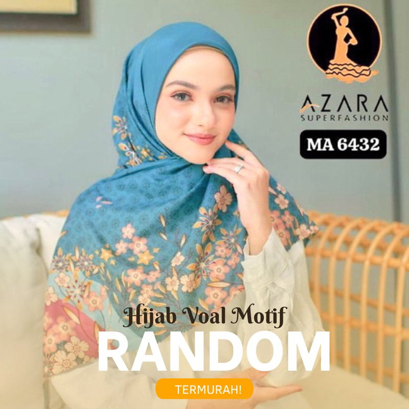 Hijab Segi Empat Voal Oskara Motif LC Laser Cut Azara Superfashion Grosir Minimal 10 Biji Jilbab Voa