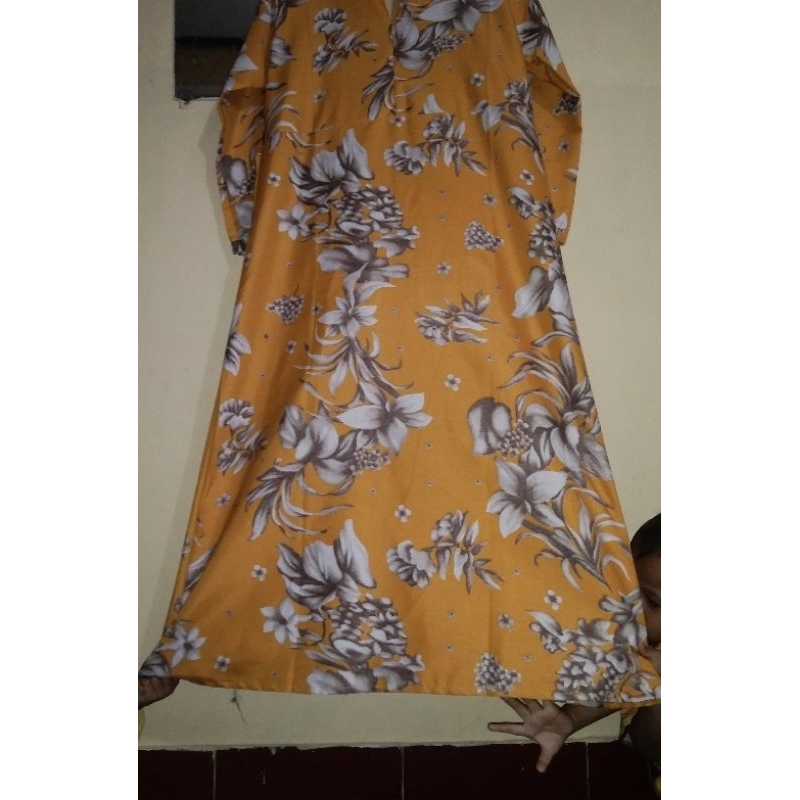 gamis katun bunga bunga