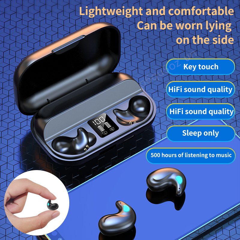 X57 Earphone Bluetooth 5.3 TWS HIFI Stereo Olahraga Nirkabel Mini Headset Tahan Air Tampilan Digital LED dengan Mikrofon