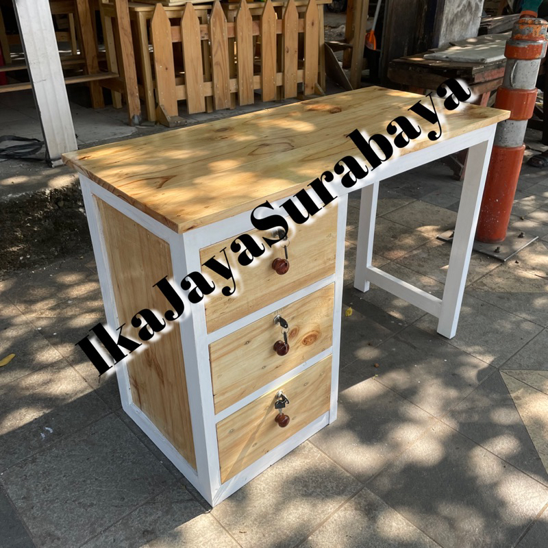 Meja Kantor | Meja laci kayu | Meja Kerja | Meja full kayu | Meja custom