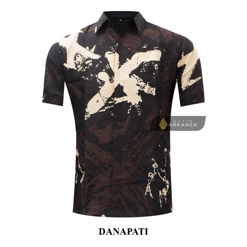 BATIK ARKANZA Motif DANAPATI Hem Atasan Kemeja Baju Batik Pria Cowok Laki Laki Slimfit Full Lapis Furing Lengan Panjang Lengan Pendek Original Asli