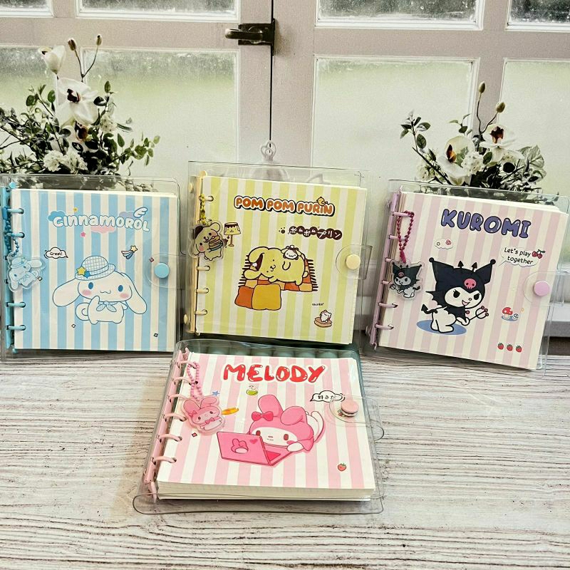 

Buku binder SANRIO ukuran 10×10 cm buku catatan cover kartun family buku binder lucu unik viral kekinian