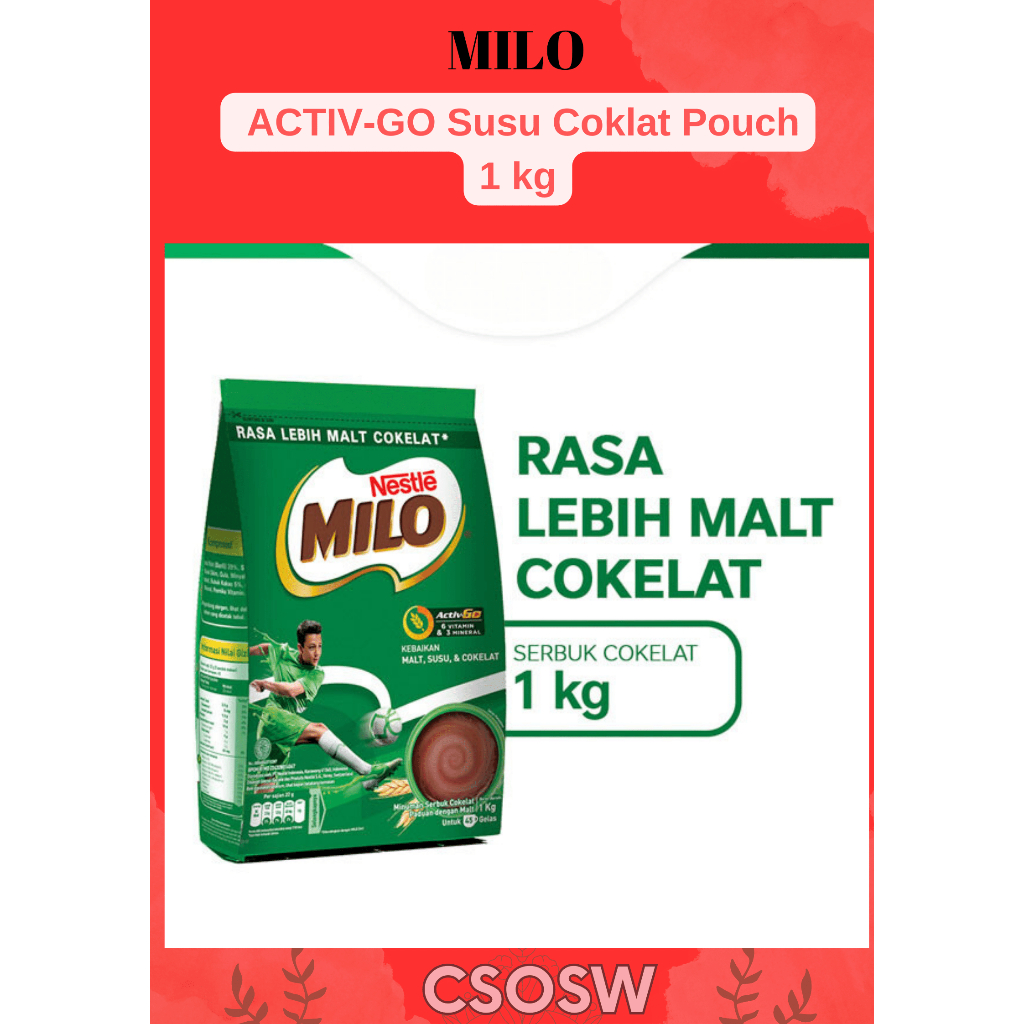 

MILO ACTIV-GO Susu Coklat Pouch 1 kg