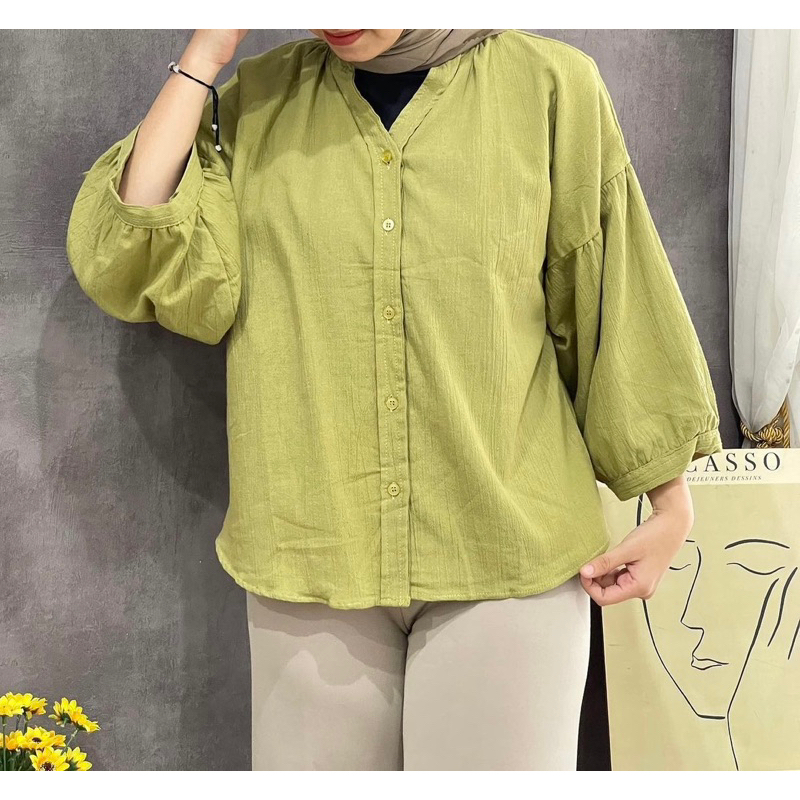 EMILY BLOUSE BALON LINEN CRINKLE