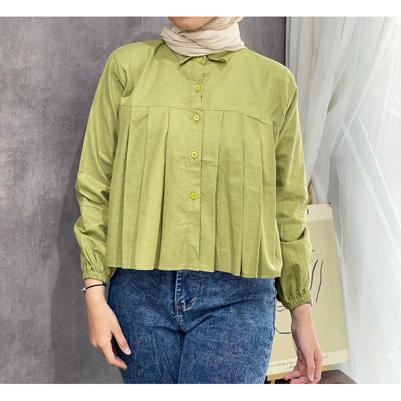 HERRA BLOUSE LINEN CROP TOP