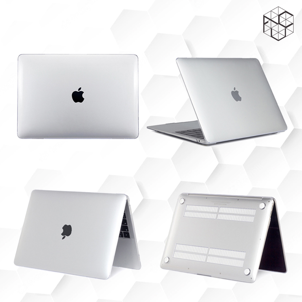 MacBook Crystal Hard Case Clear Logo Pro 13&quot; Air 13&quot; Air 13.6&quot; M1 M2 A1706 A2338 A1932 A2337 A1369 A2681