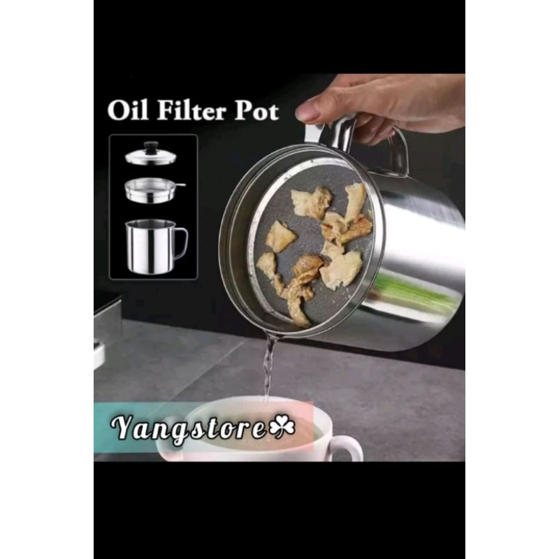 Tempat saringan minyak goreng / saringan minyak goreng Stainless