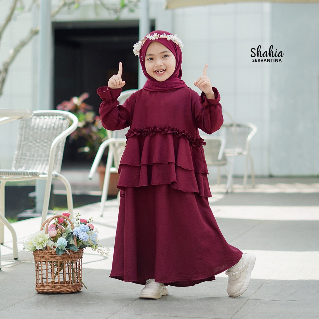 GAMIS TERBARU / Zahra / GAMIS ANAK / DRESS ANAK / FREE HIJAB