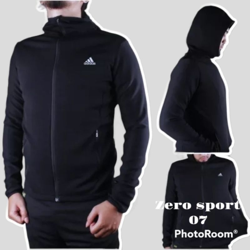JAKET OLAHRAGA Hoodie Running PRIA BAHAN Scuba Premium Distro