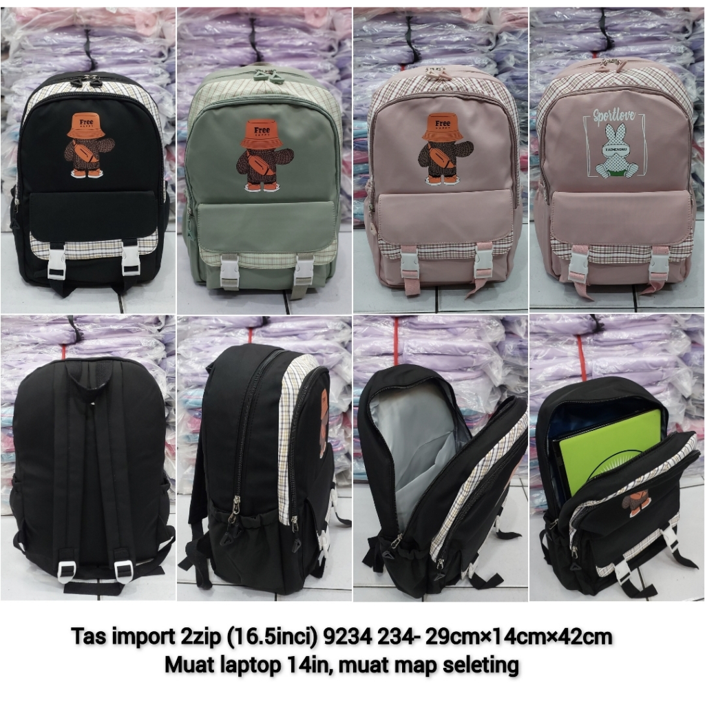 Tas ransel sekolah import SD smp anak perempuan